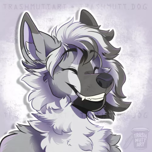 Floofy Wolf 🐺 (art by me - TrashmuttArt on Twitter) by trash-mutt