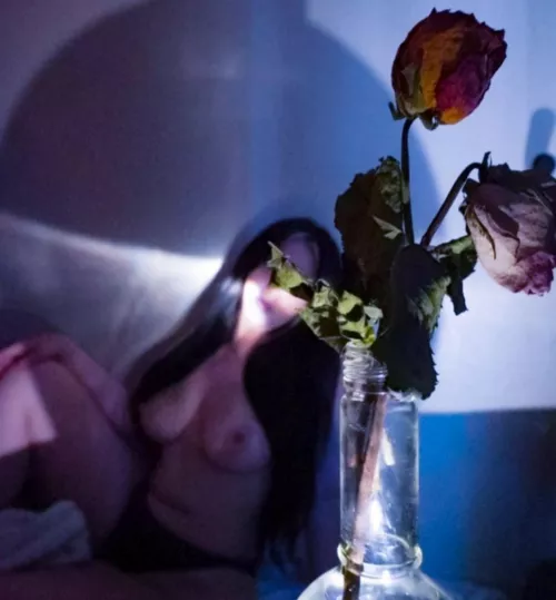 Flowers still die in a glass half full. by Audrey-Twoey