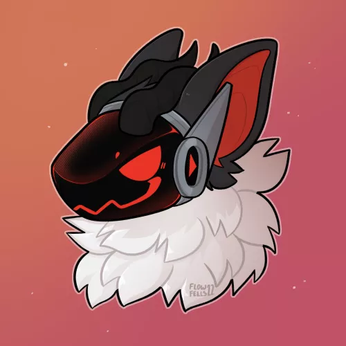 Fluffy protogen!//art by me @flowfells on twitter by Flowfell