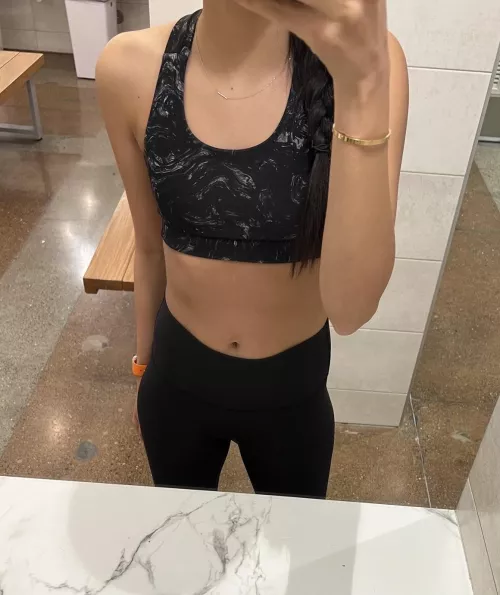[F][OC] why am I always so horny in the locker room after a workout class?! by Throwaway_140727