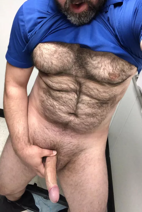 For those who wish to be lunchtime moaners, here’s a little pic of my beard and boner. by BigNorth80