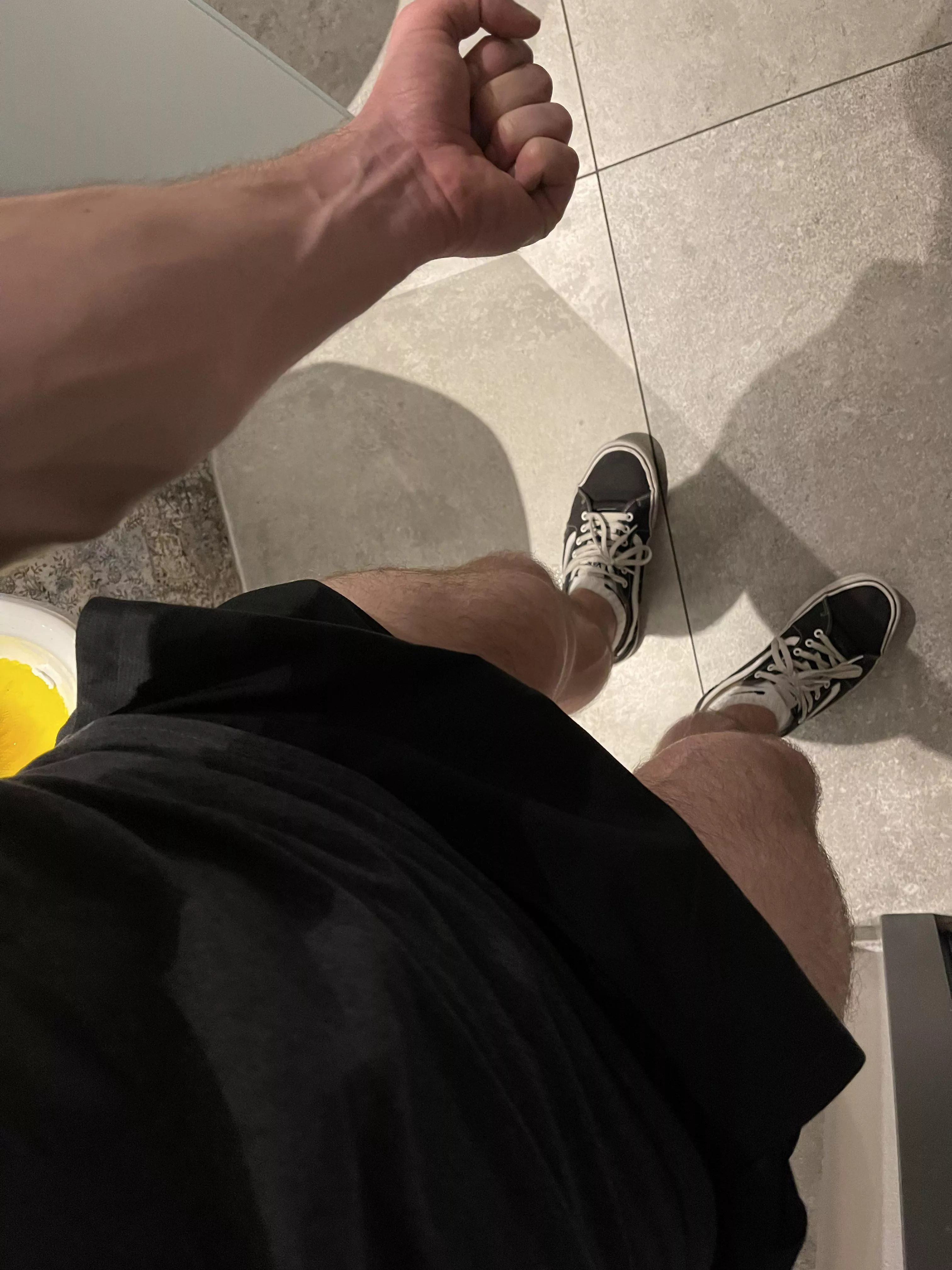 Forearm next to the toilet posted by blondboyjan