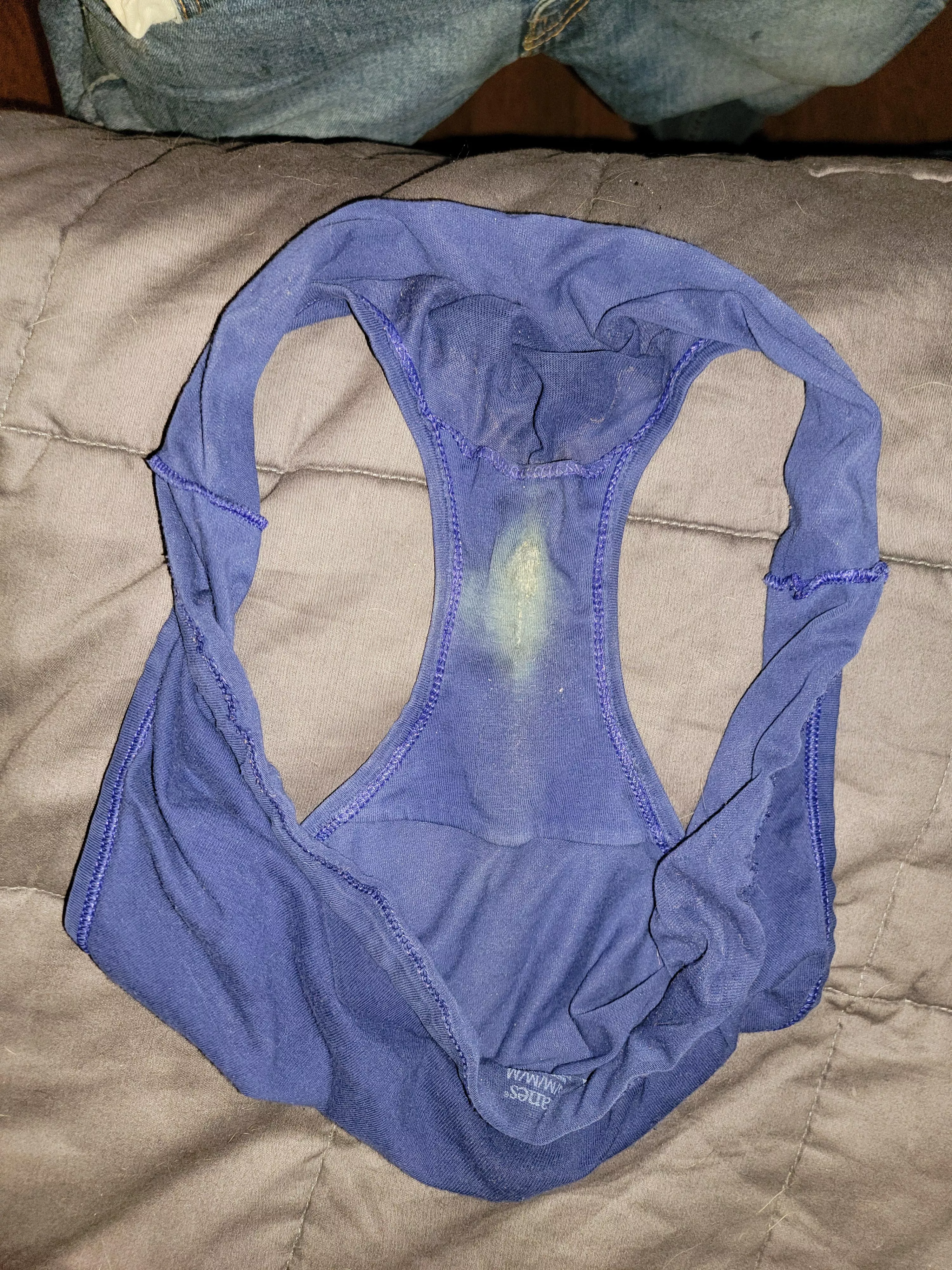 Found my wife's very dirty panties on the bathroom floor posted by smalldickhubby2020