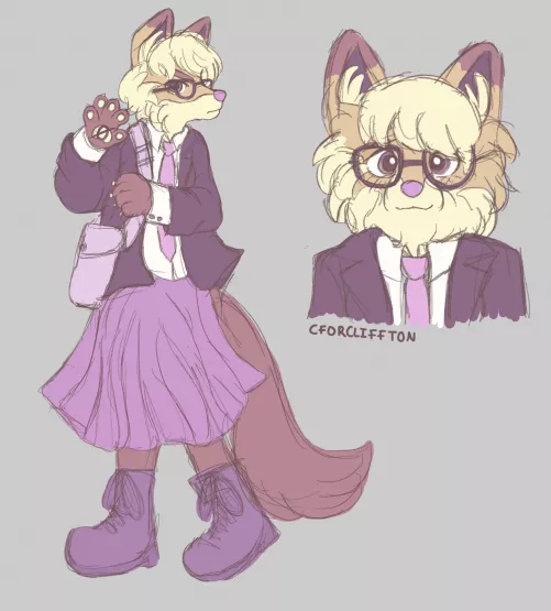 Fox lady I designed this morning by cforcliffton