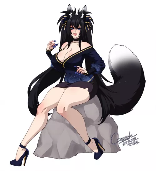 Fox on a Rock [by Crescentia Fortuna] by Crescentia-Fortuna