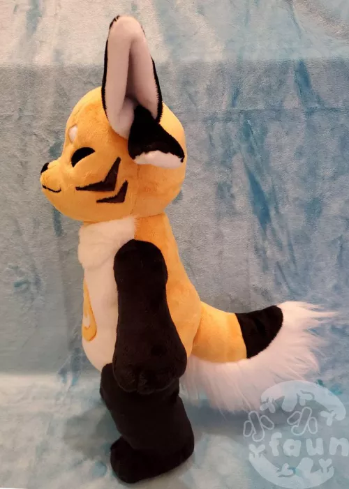 Fox plush by me @alittlefaun on Twitter by alittlefaun