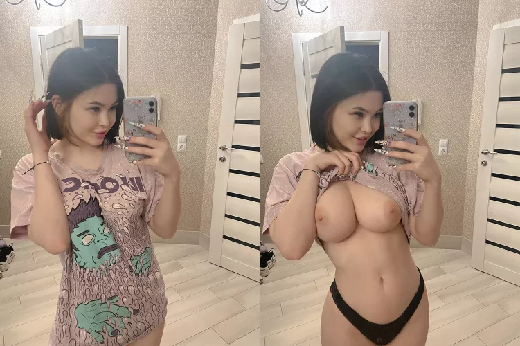Frankenstein does magic on my boobs before and after by Separate_Percentage_