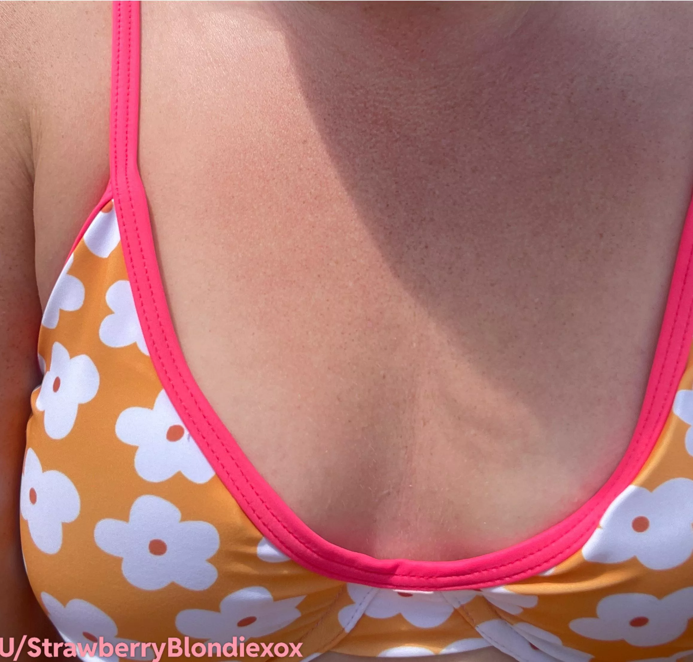 Freckles aren’t the only thing that looks good on my chest. 😜 posted by StrawberryBlondiexox