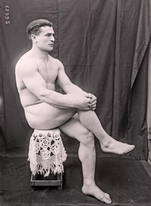 French weightlifter, Olympian Ernest Cadine, circa 1920 by SevenNSFW