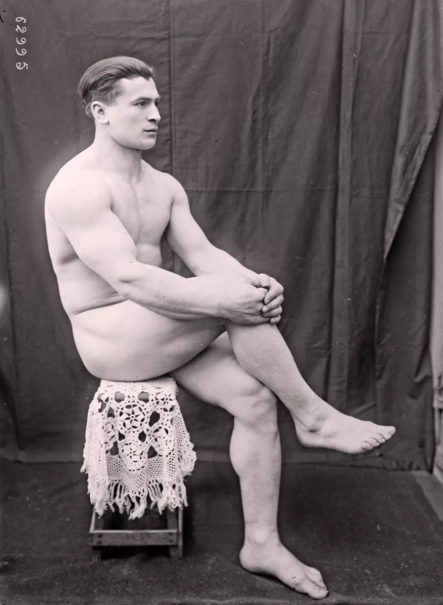 French weightlifter, Olympian Ernest Cadine, circa 1920 posted by SevenNSFW