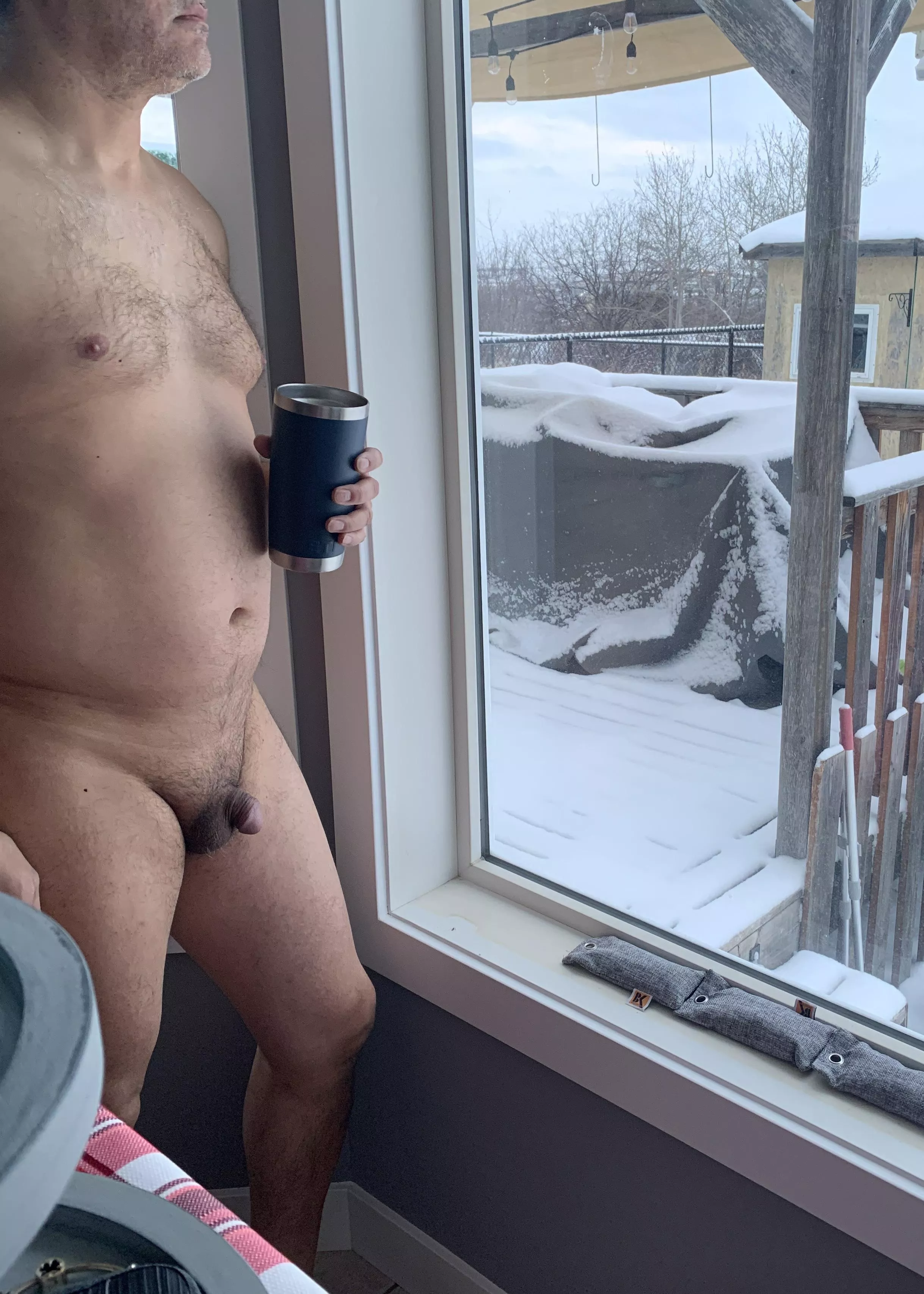 Fresh coffee and a new layer of snow. posted by DarkWingDuck_32