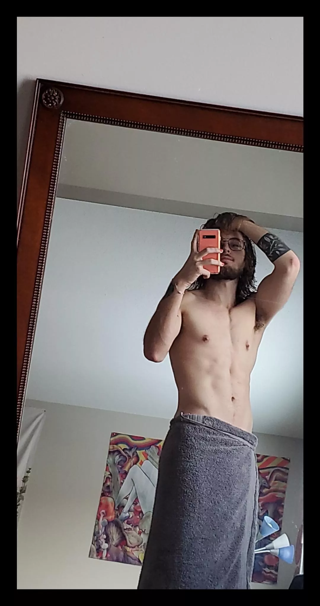 fresh out of the shower on my day off means play time 😋 posted by samplehim