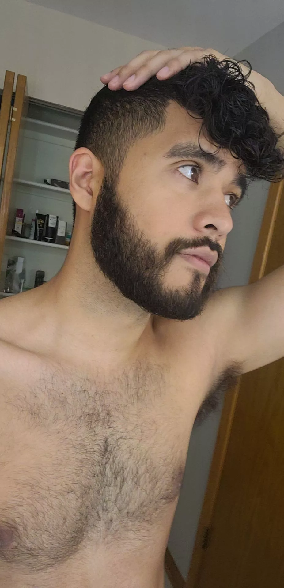 fresh out the shower and (mostly) ready for the week posted by Stark_13_