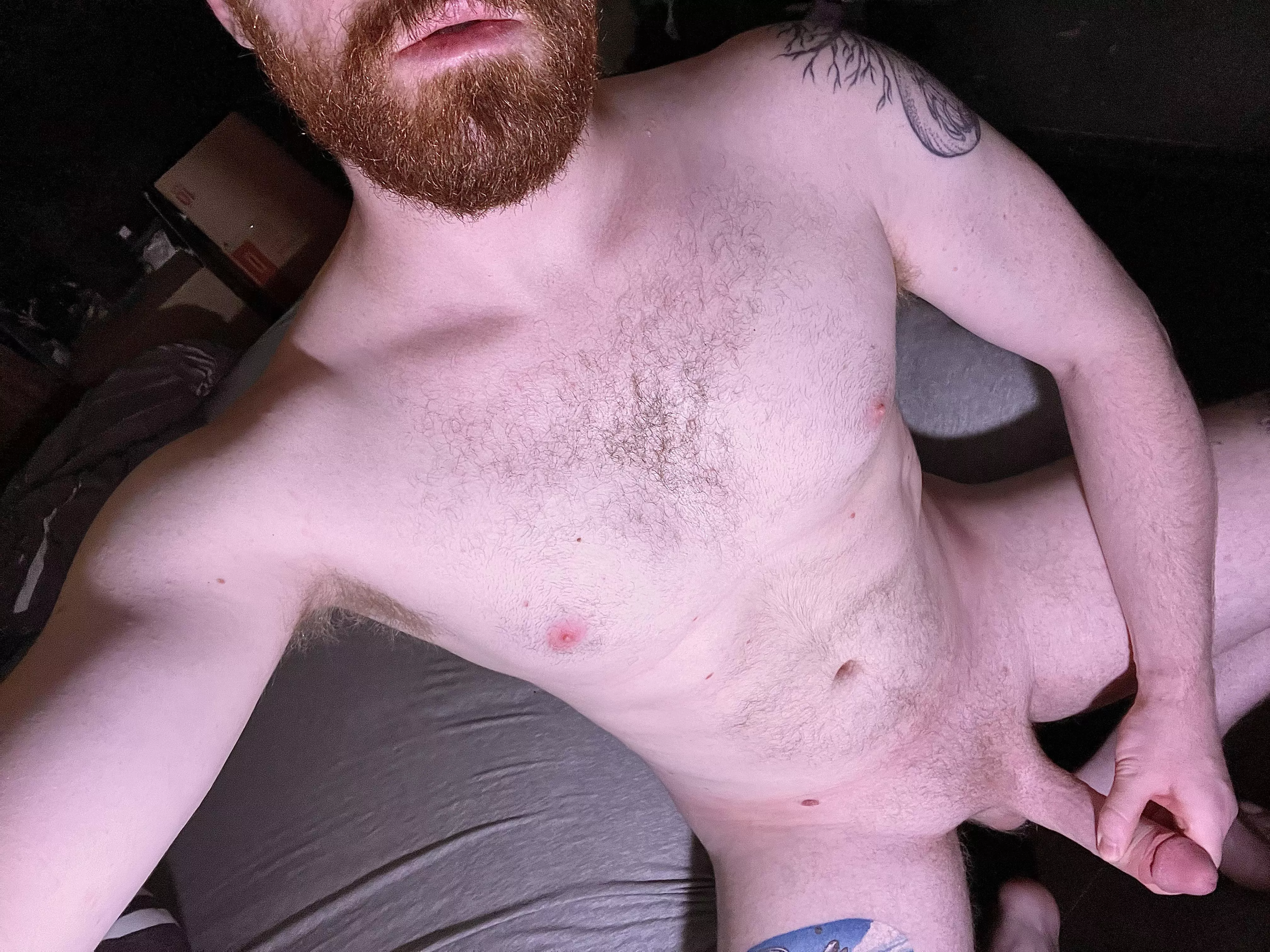Freshly showered and ready to get dirty again posted by bigcurlyred