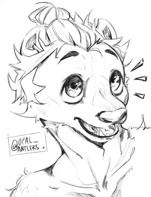 Friendly Otter! (Art by me @opal_antlers over twitter! Selling $15 USD sketches atm :)) by OpalAntlers