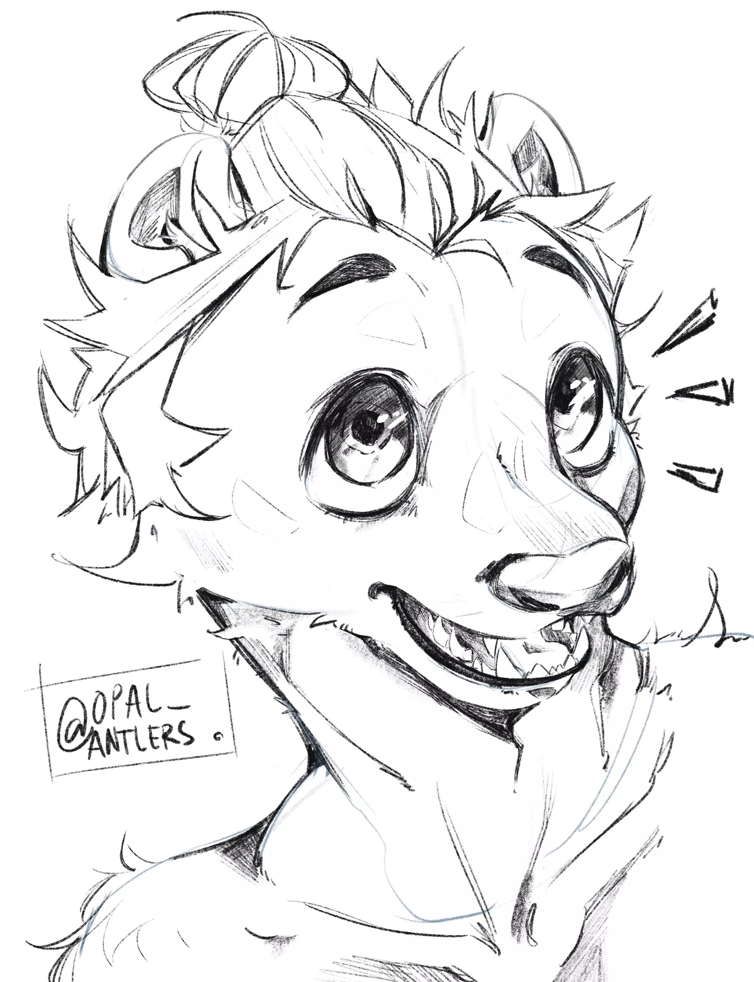 Friendly Otter! (Art by me @opal_antlers over twitter! Selling $15 USD sketches atm :)) posted by OpalAntlers