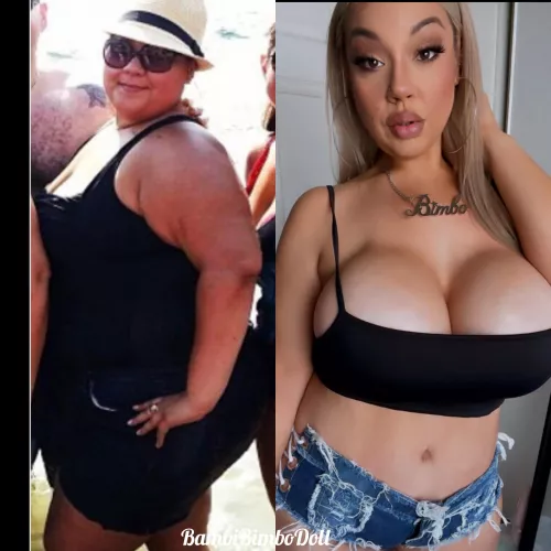 From a shy big girl to a busty bimbo attention whore [oc] by BimboInTraining_
