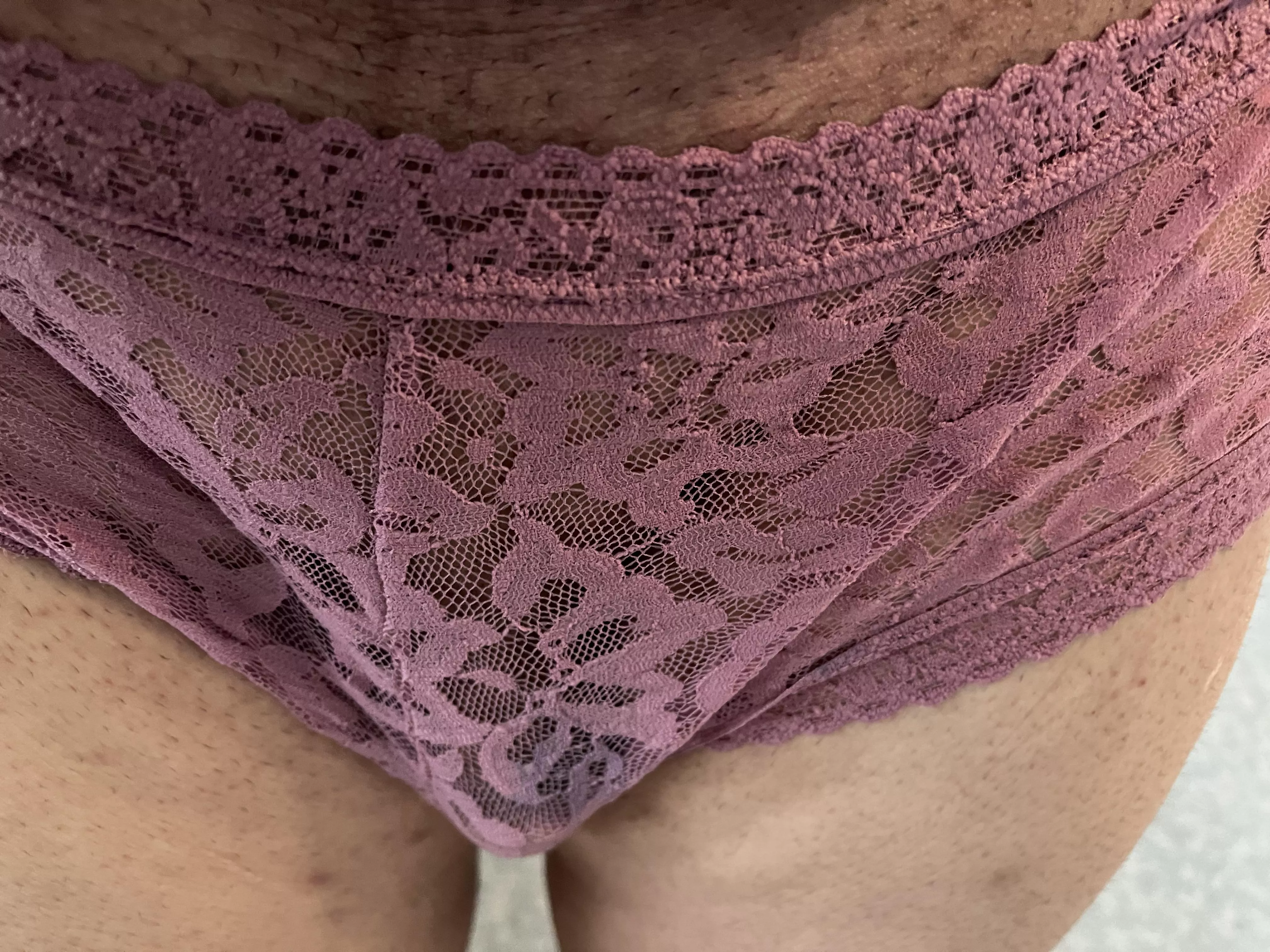 From basic thong yesterday to lacy boyshorts today (NSFW) posted by NotYetCharlotte