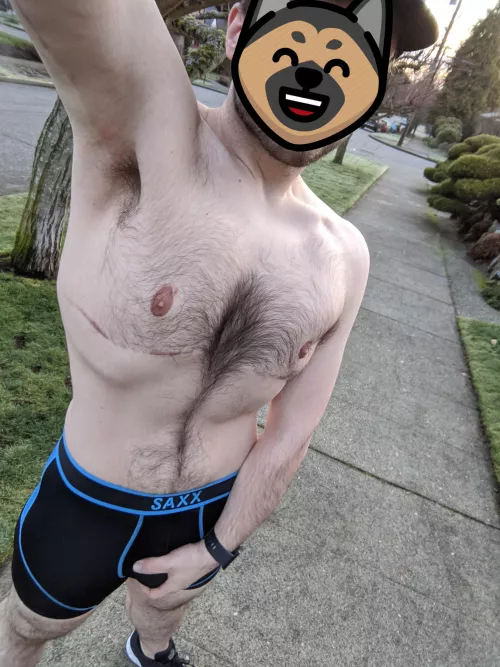 Frosty Jog In Just My Boxers 🐶 by Naked_In_Public_