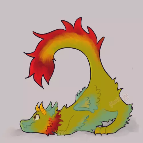 Fruit dragon! [art by me @pouupipp on insta] by poupip