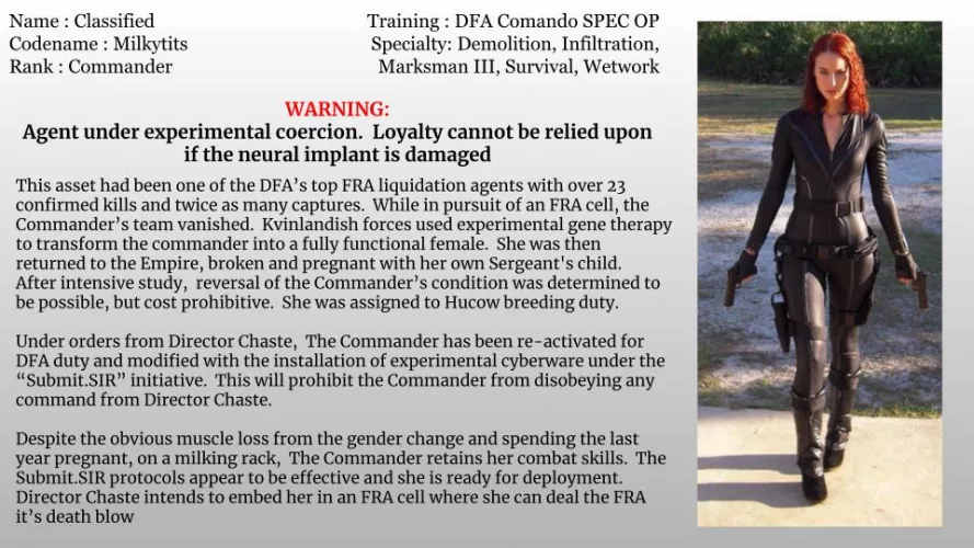 Furious at recent FRA attacks, Director Chaste is unleashing his deadliest experiment. Deadly to the FRA or to the Empire itself? Can Science overpower vengeance? by LordOseleon