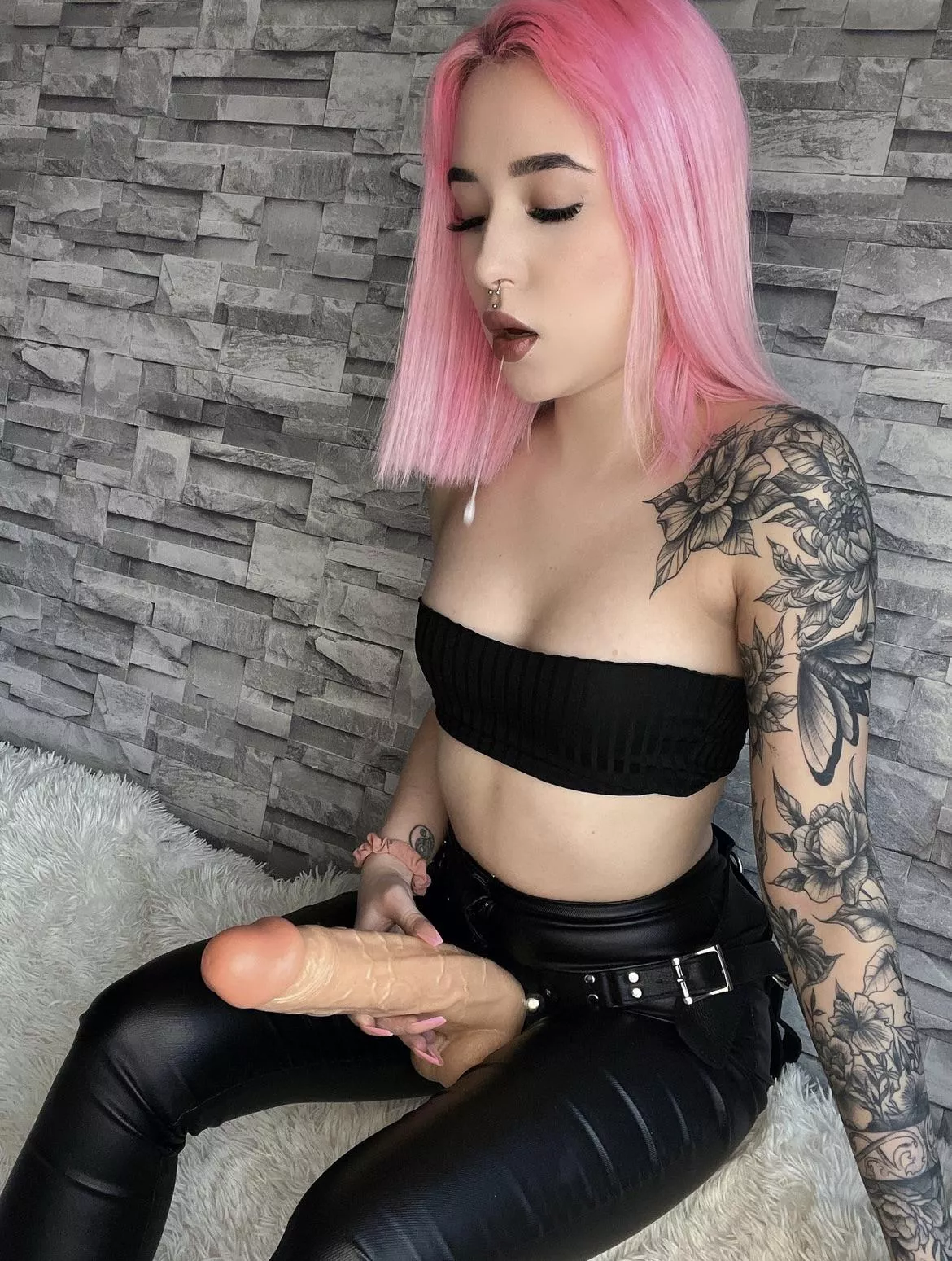 Get on your knees and start sucking my cock… every time you gag I will punish you posted by notvicii