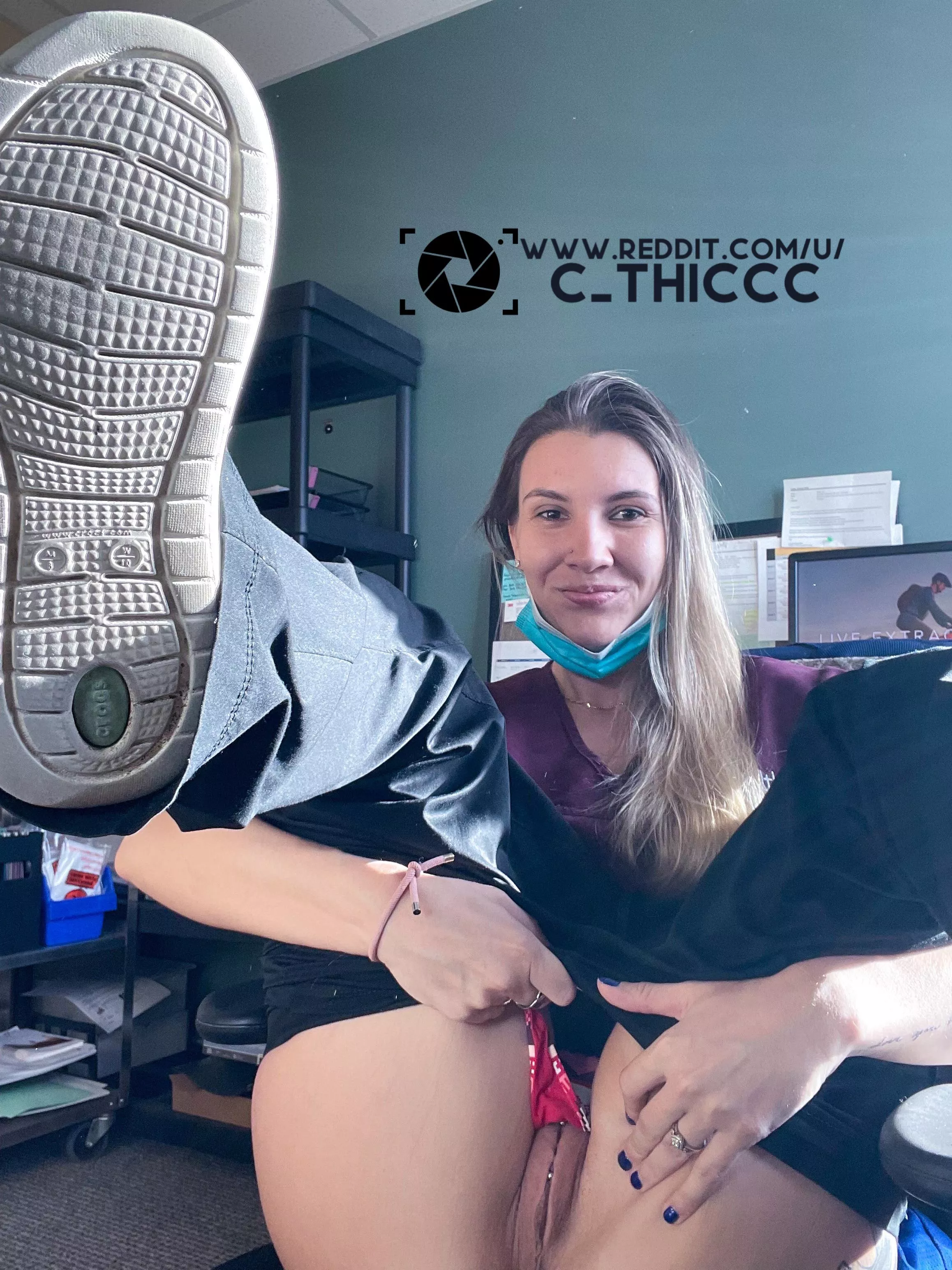 Get under my desk and pretend to be the doctor 👀[OC] posted by C_thiccc