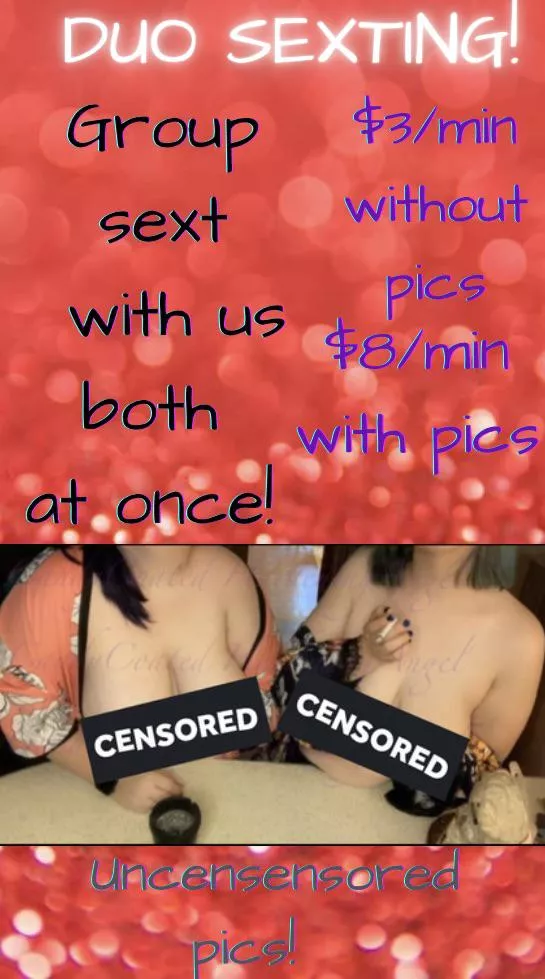 🍭 Get your rocks off with two horny sisters! [Selling] threesome sexing sessions! posted by CandyCoated20212