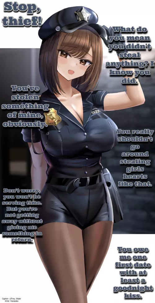 Getting arrested for stealing. [Wholesome] [Implied Date] by Firey_Water