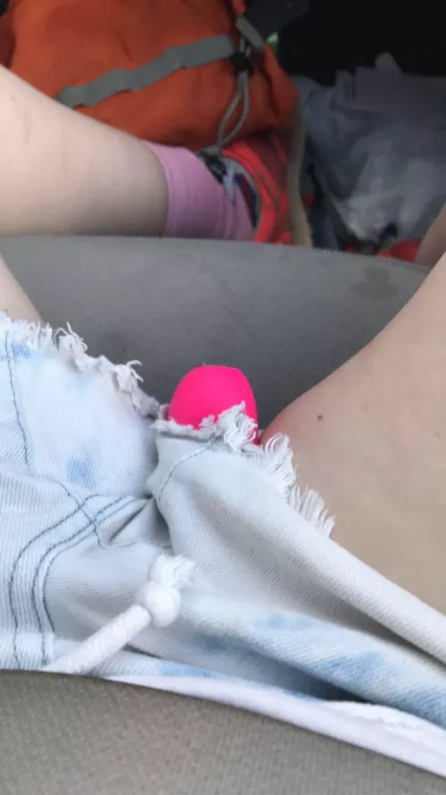 Getting good vibes after a hike! (F) by Noshirtshoefulservis