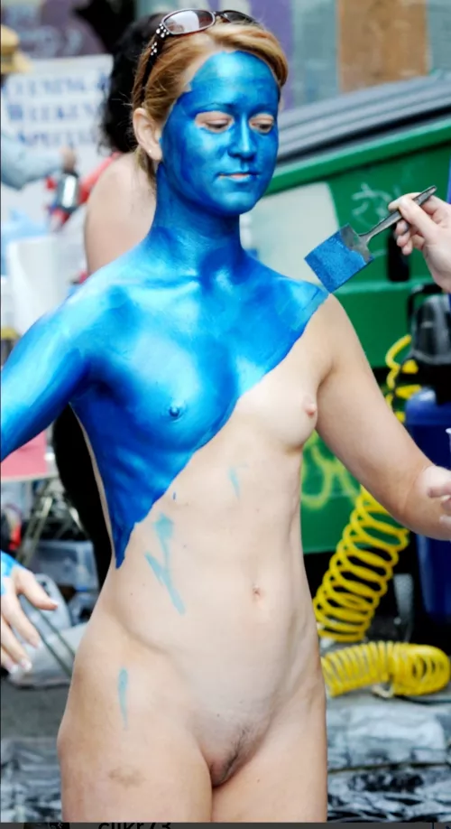 Getting painted for solstice parade by ohjioh