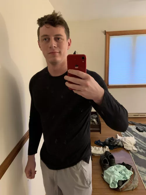 Getting ready for the gym this morning. How do I look? by Chance_Writer_3255