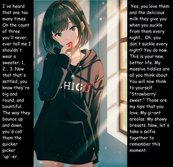 Girlfriend's milk and you [gentle femdom] [hypnosis] [implied breastfeeding] posted by heaven-love-99