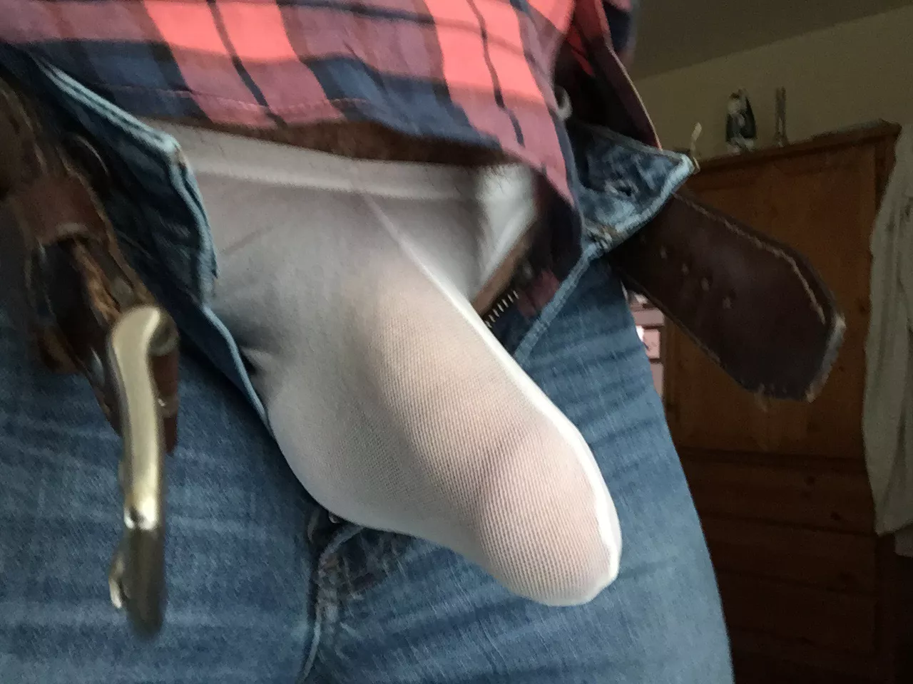 Giving you a look at my bulging briefs posted by Bigheadtool