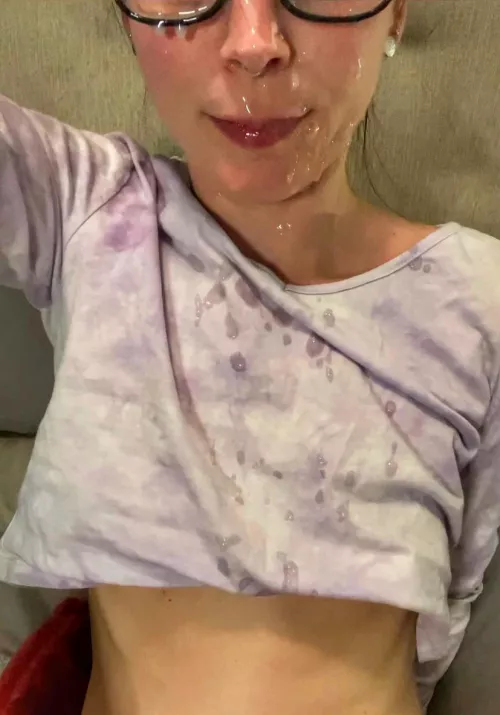 Glasses and top covered! 💦🤓 (f) OC by ctsharing