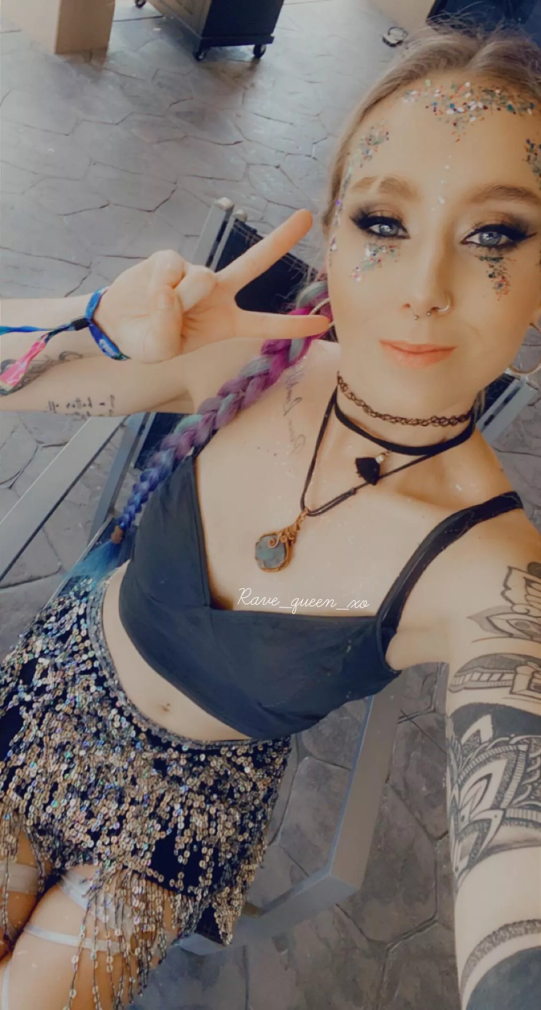 Glitter is a must for raves ✨ posted by Rave_queen_xo