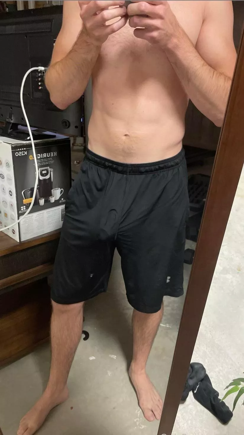 Going commando in gym shorts posted by just4fun_12345