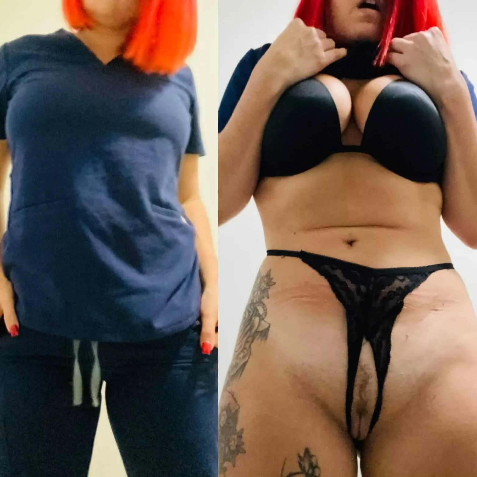 Going crotchless at work is dangerous! Makes me horny and got my scrubs wet! posted by toraodyne