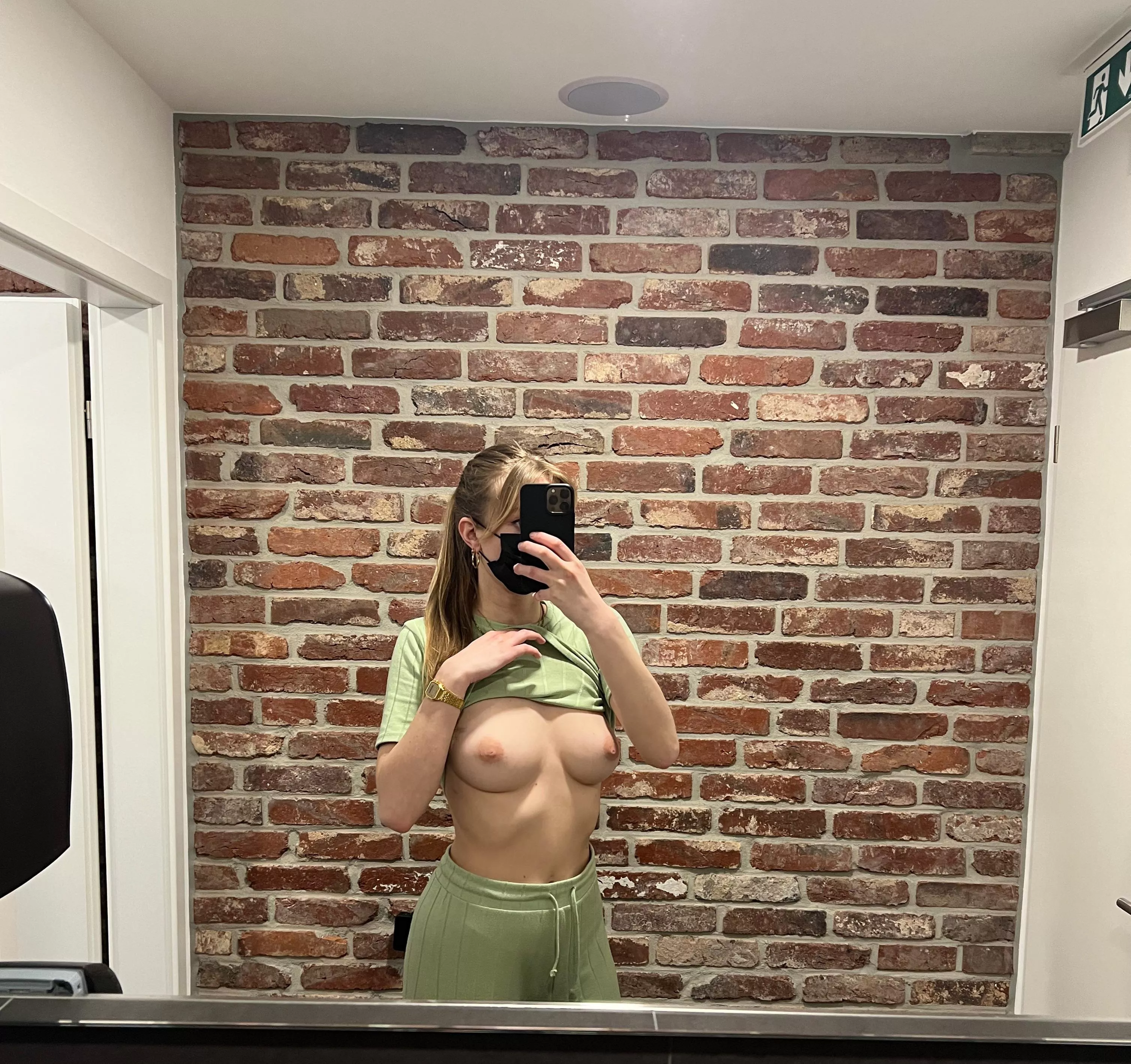 Gone wild at a public restroom while having dinner with my family 😏 [f] posted by emmassecretgarden