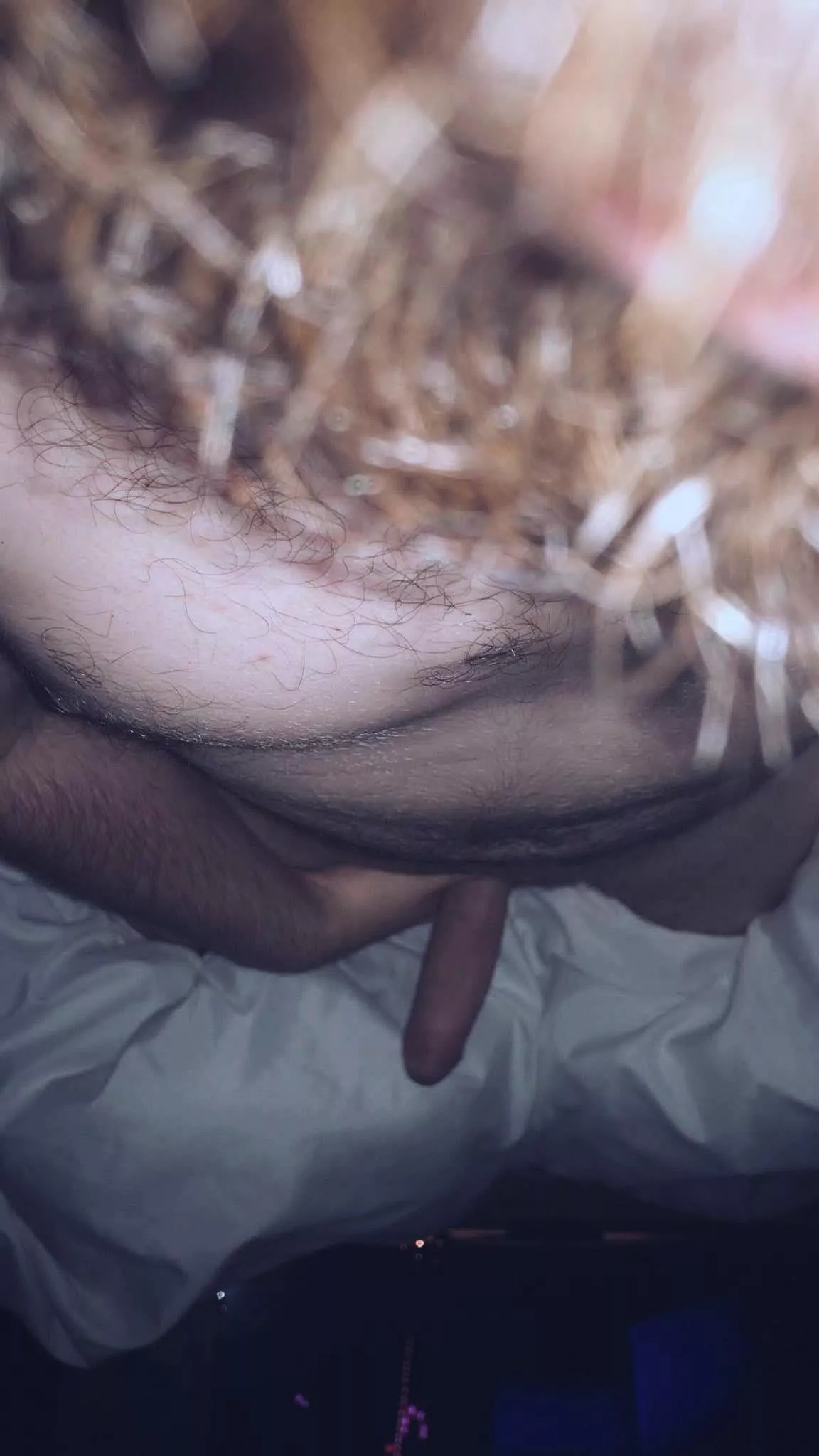 Good afternoon fellow bears, peach fuzz on chest. posted by Bearded_Scots01