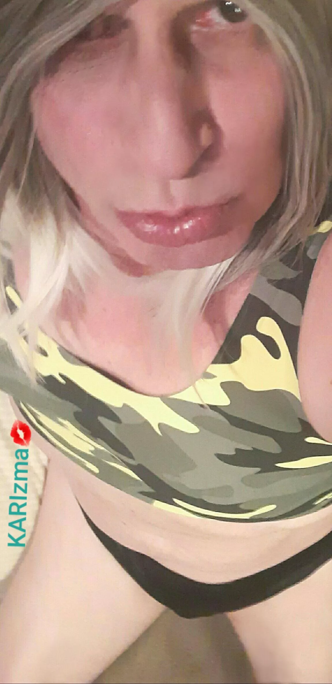 Good morning hotties 😘 just a cotton black thong today babe 😛 posted by KARIzmaXOXO