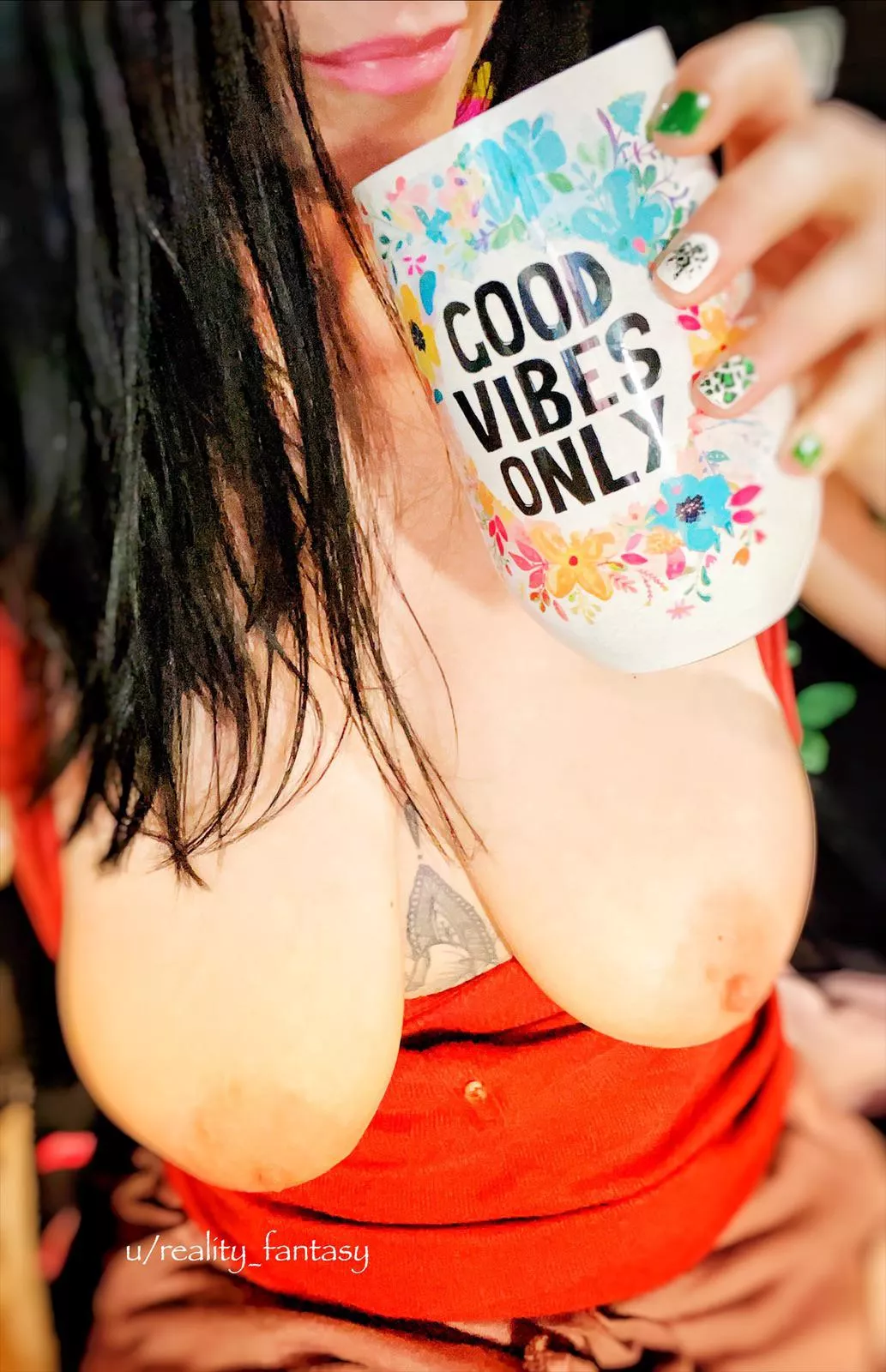 Good Vibes Only kind of day with a side of tits! F45 posted by Reality_Fantasy