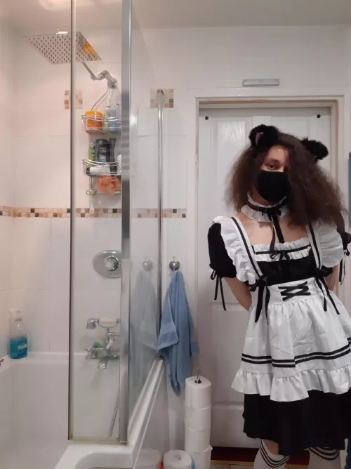 got a maid dress lik 3 days ago now i can clean ur bathroom -w- by LoliB0i