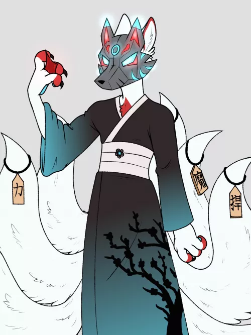 got a ref done for my kitsune character finally, pretty happy about how it turned out! by madbois