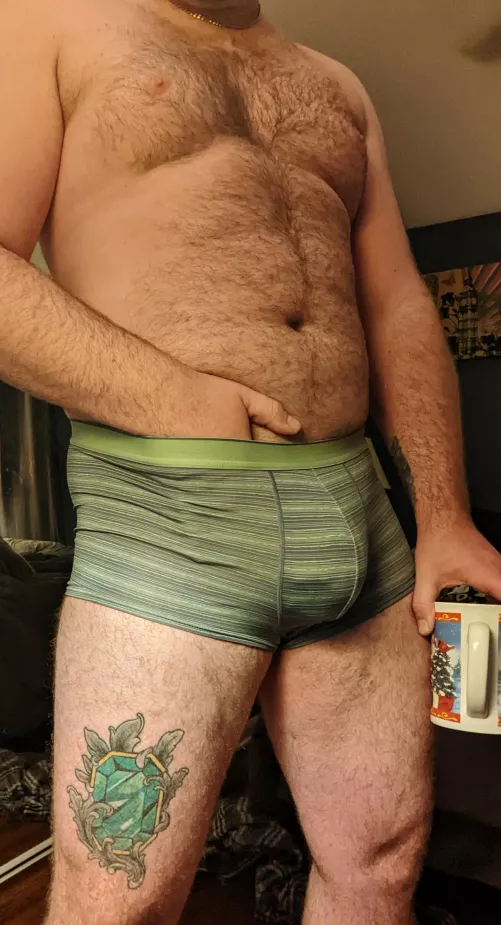 Got my coffee and I'm full of cream, who wants the help? 🤔😈 by EmeraldCub