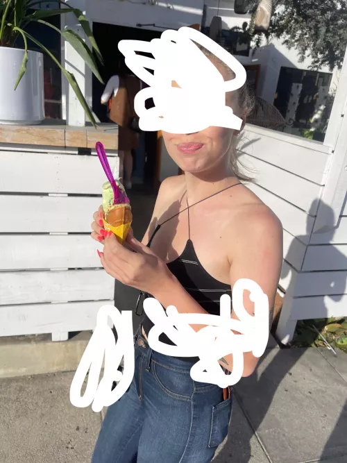 Got my girl some ice cream now she’s going to suck the life out of me. You can hit me up on Telegram but only if you have a super hot significant other with some crazy sexy contact Gramn4140 by yourFavoriteflaverr