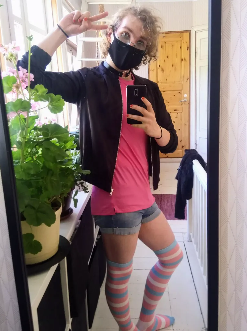 Got some new thigh highs!!! Happy pride to you all! :3 posted by Lil_Iphy