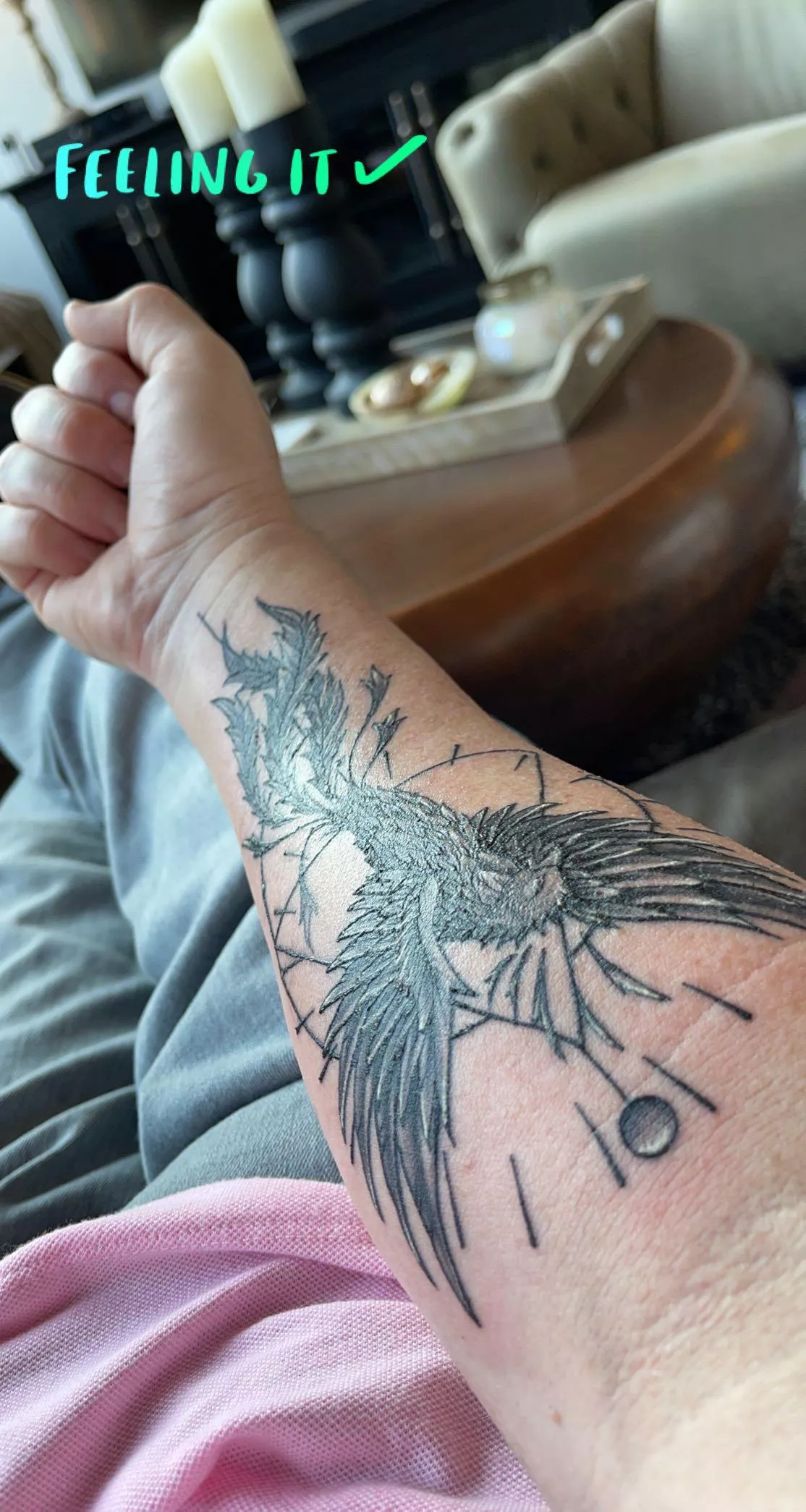 Got the Phoenix flying on my right arm! Like it? posted by JockWithDaddy