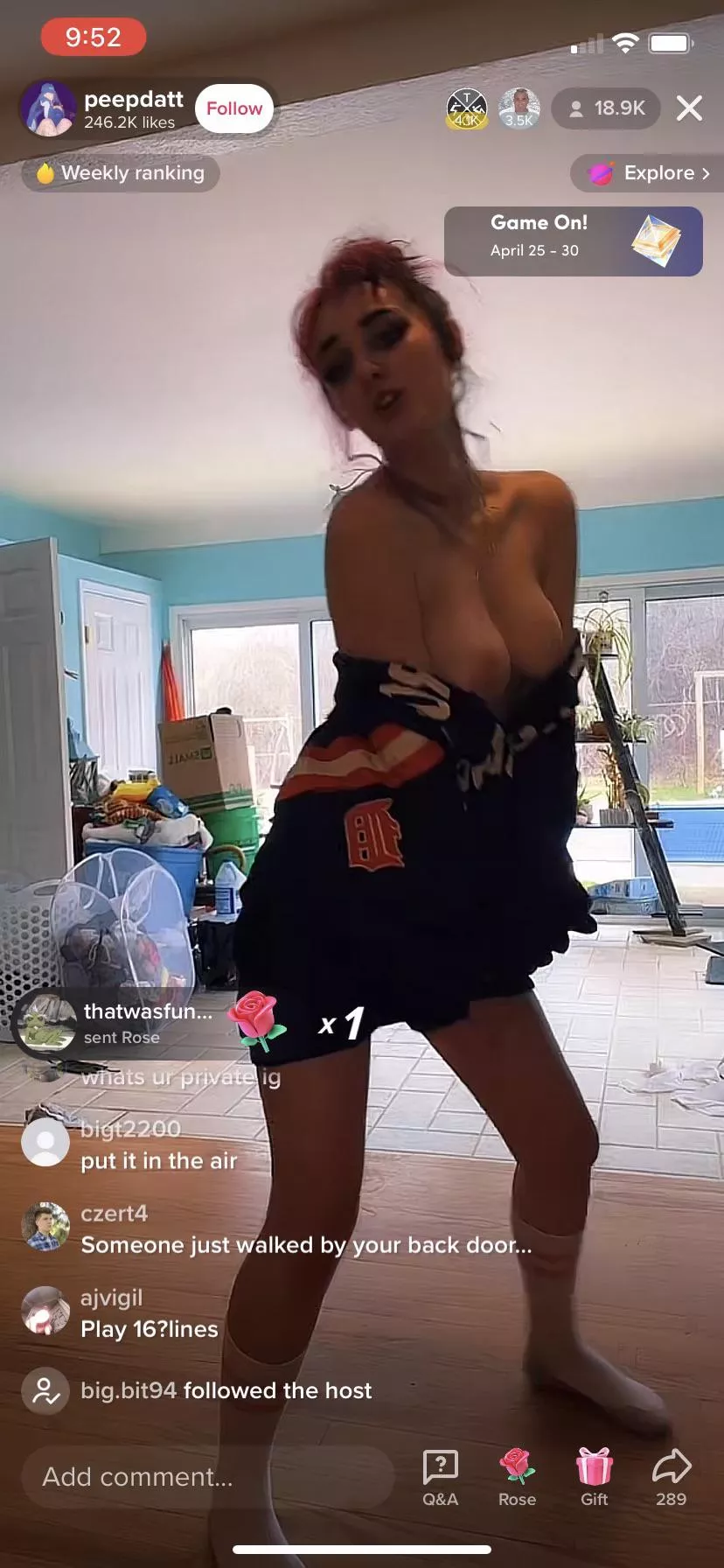 Goth Babe TikTok live nip slip @peepdat posted by Successful-Ad6554