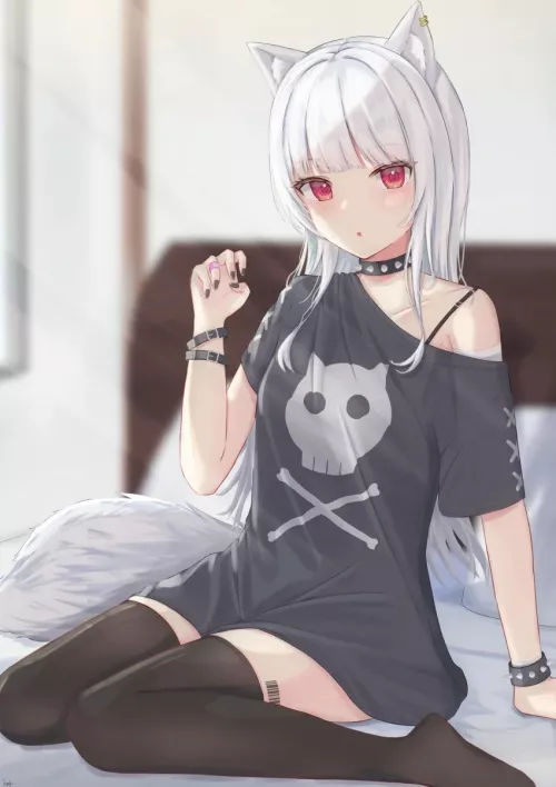 Goth neko by Jacrispy_Tenders